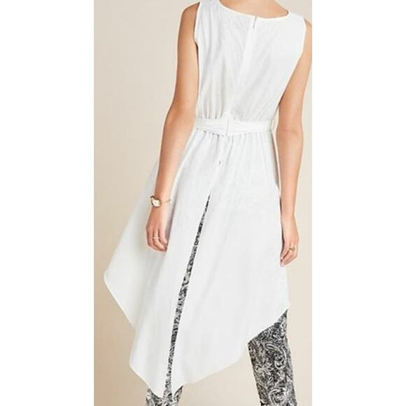 Anthropologie SB Sachim + Babi Ivory Drape Textured Sleeveless Blouse Size XS - Picture 2 of 10